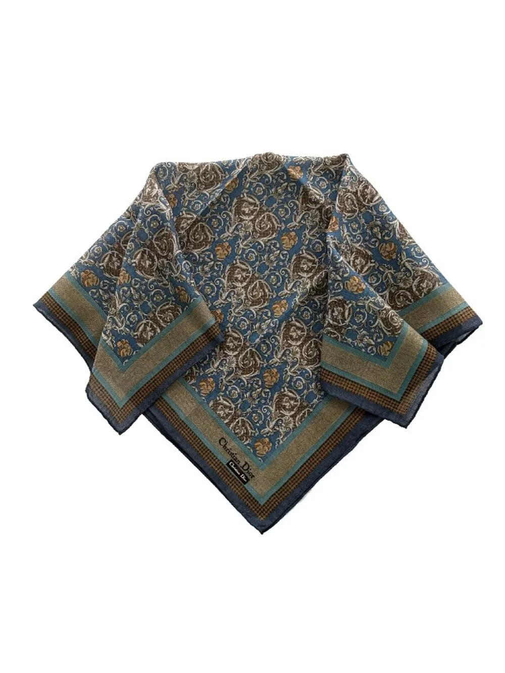 NWT Christian Dior Cotton Ornate Scarf